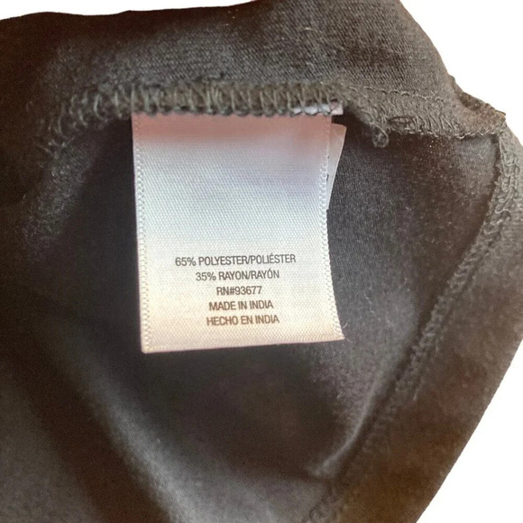 a.n.a Black T-shirt With Beaded Jeweled Collar, Size Petite Large, New With Tags - Picture 11 of 13